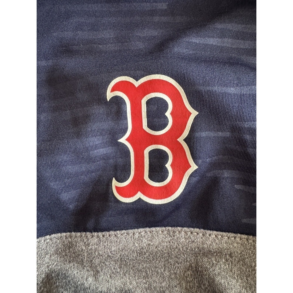 Boston Red Sox Pullover Mens Small Gray Blue  1/4 Zip Long Sleeve MLB Baseball - Picture 4 of 11